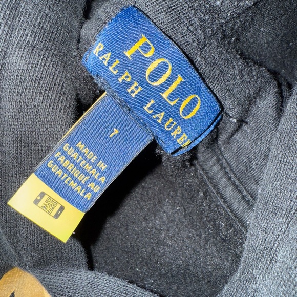 Ralph Lauren Kids Black Hoodie with Camp Checklist Design - Picture 4 of 4